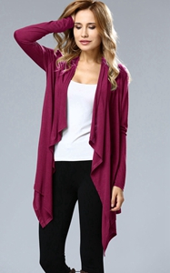 SZ60004-2 Asymmetric Neck Casual Cardigans